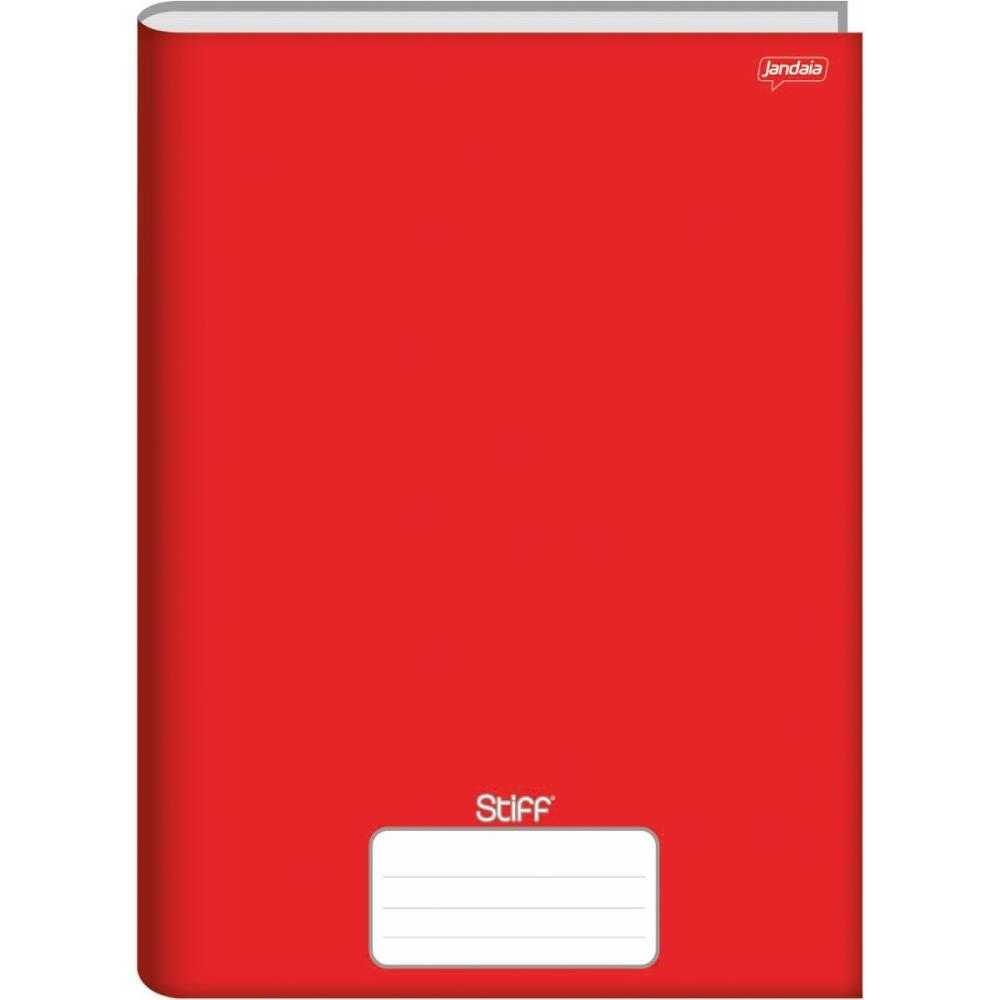 CADERNO BROCHURA 1/4 CAPA DURA STIFF 96 FOLHAS VERMELHO JANDAIA UNIDADE