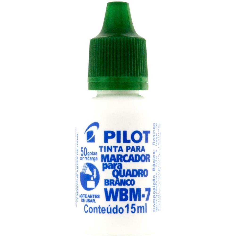 TINTA MARCADOR QUADRO BRANCO REABASTECEDOR WBM-7 VERDE 15ML PILOT UNIDADE