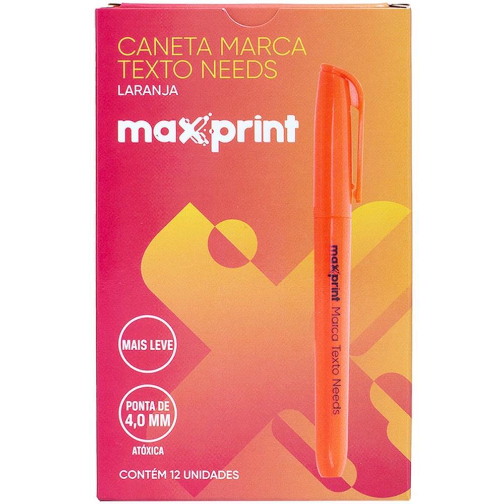 CANETA MARCA TEXTO NEEDS LARANJA MAXPRINT UNIDADE