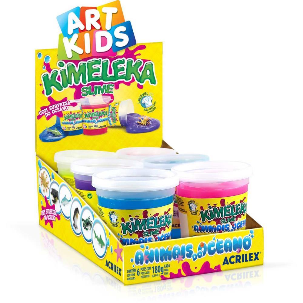 SLIME KIMELEKA ANIMAIS OCEANO 180G ACRILEX UNIDADE