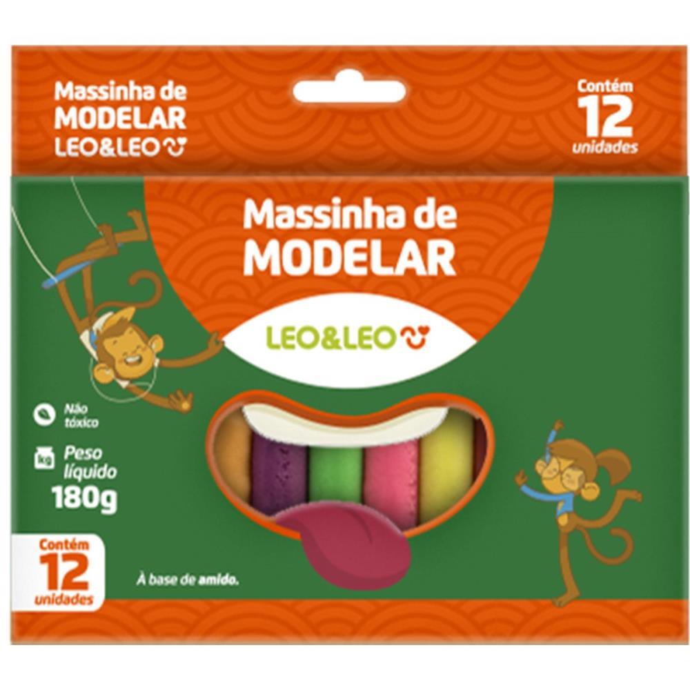 MASSA PARA MODELAR LEO E LEO 12 CORES LEONORA UNIDADE