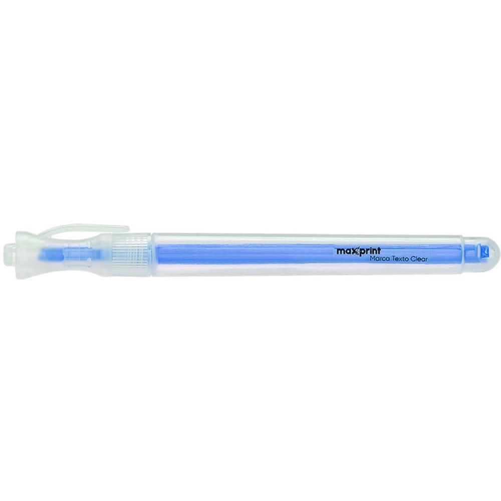 CANETA MARCA TEXTO CLEAR AZUL MAXPRINT UNIDADE