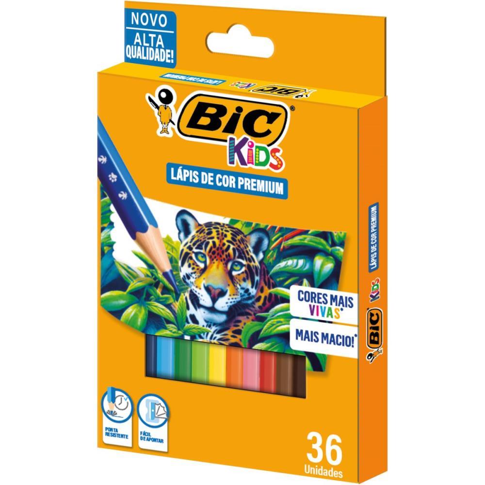 LAPIS DE COR SEXTAVADO BIC KIDS MADEIRA 36 COR. BIC UNIDADE