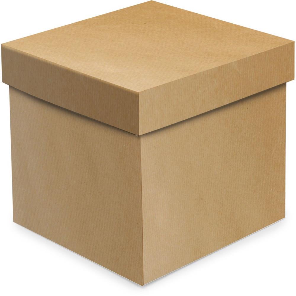 CAIXA PARA PRESENTE COM TAMPA CUBO KRAFT P 13X13X13CM CROMUS UNIDADE
