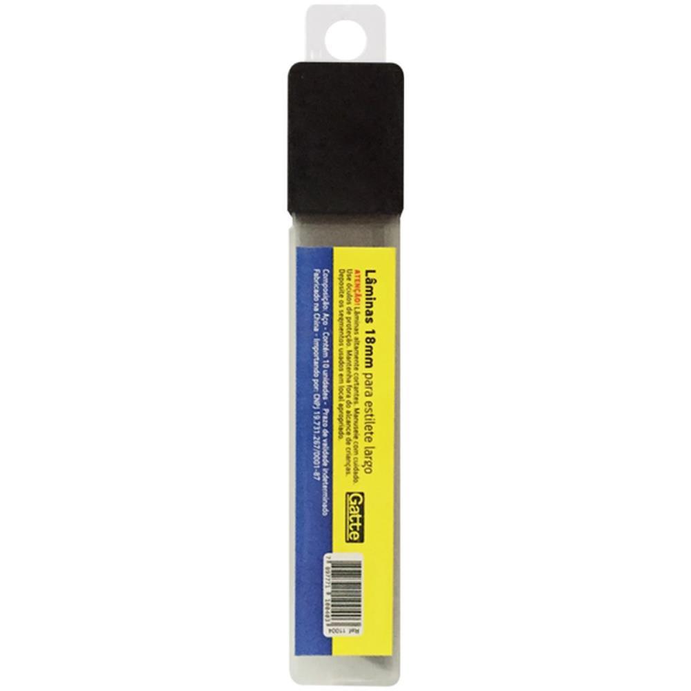 LAMINA PARA ESTILETES LARGA 18MM C/10UN MAKE+ UNIDADE