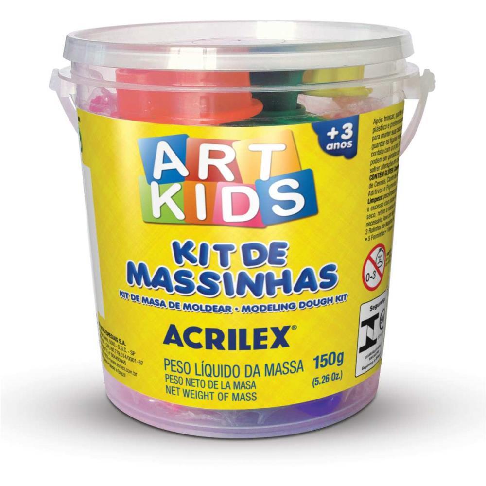 MASSA PARA MODELAR CRIATIVA ART KIDS 1 150G.POTES C/MOLDES ACRILEX UNIDADE