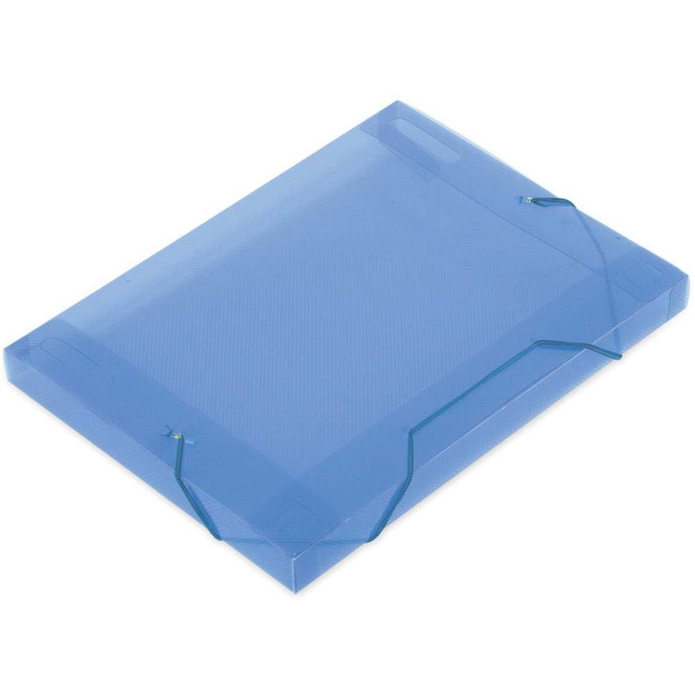 PASTA ABA ELASTICA PLASTICA OFICIO 30MM AZUL SOFT POLIBRAS UNIDADE