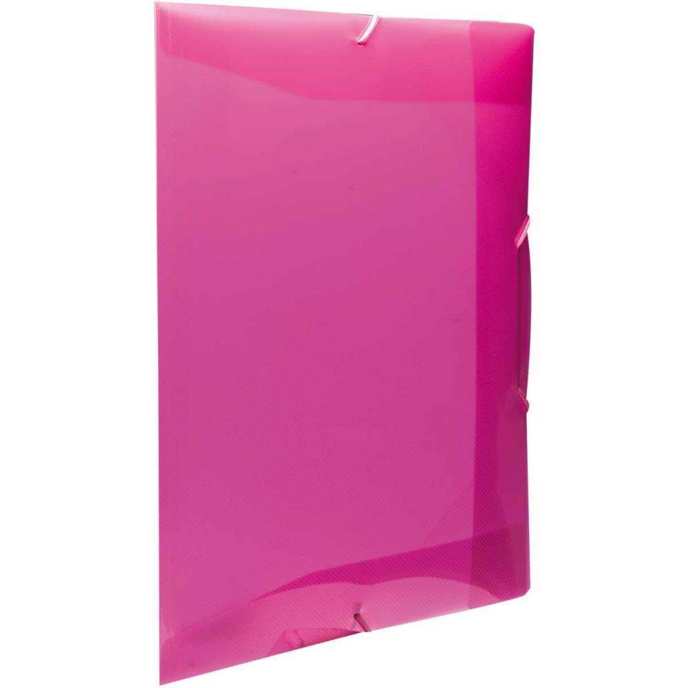 PASTA ABA ELASTICA PLASTICA OFICIO PINK DELLOLINE DELLO UNIDADE