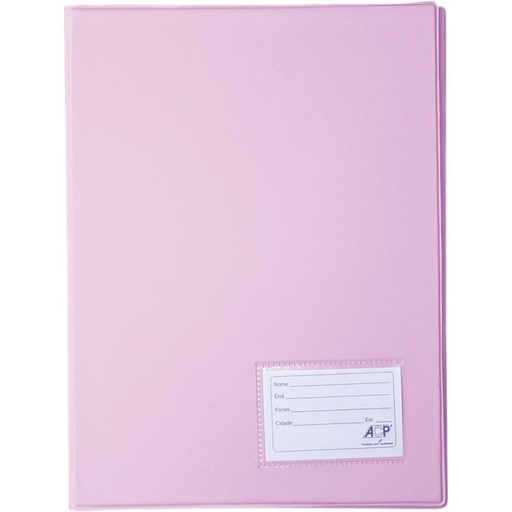 PASTA CATALOGO OFICIO 50 ENV. FINOS ROSA ACP UNIDADE