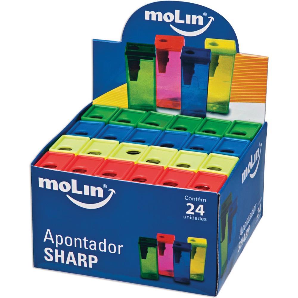 APONTADOR COM DEPOSITO SHARP 1 FURO CORES SORTIDAS MOLIN UNIDADE