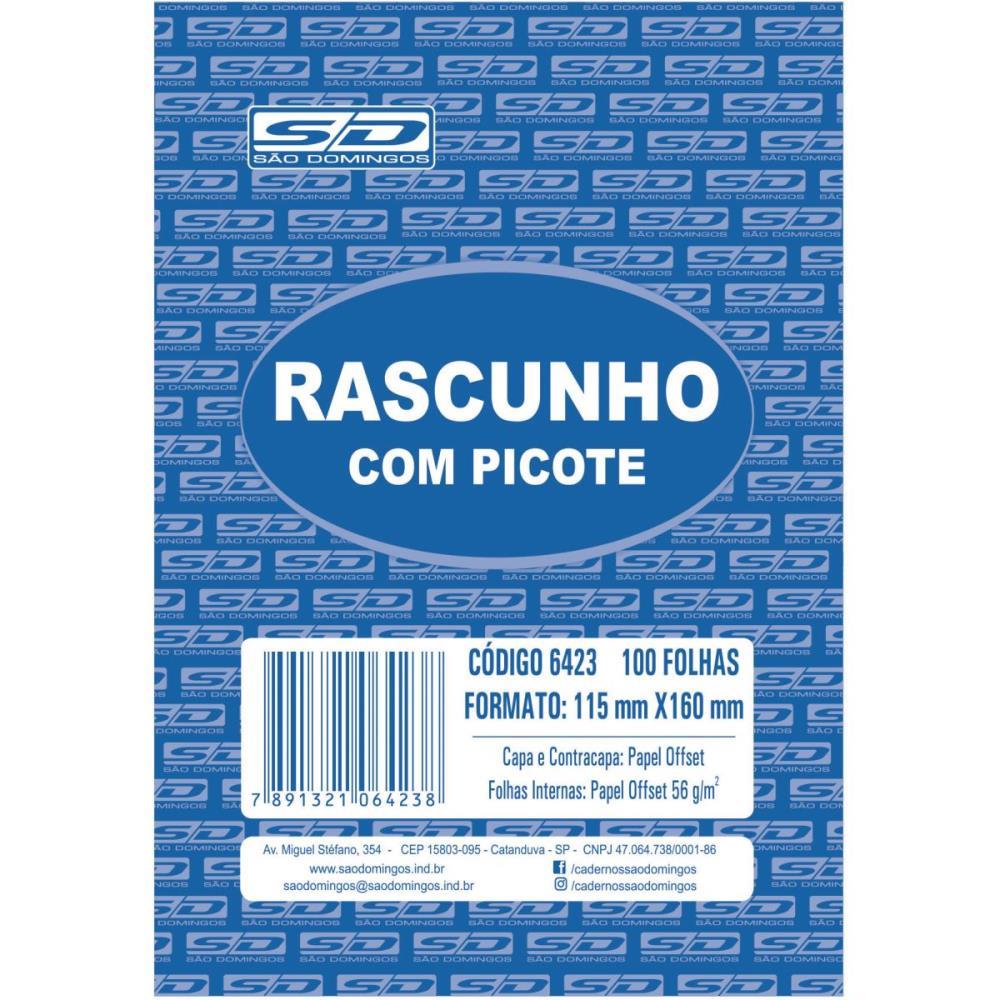 BLOCO PARA RASCUNHO C/PICOTE E GRAMPO 100F.115X160 SD/ANIMATIVA UNIDADE