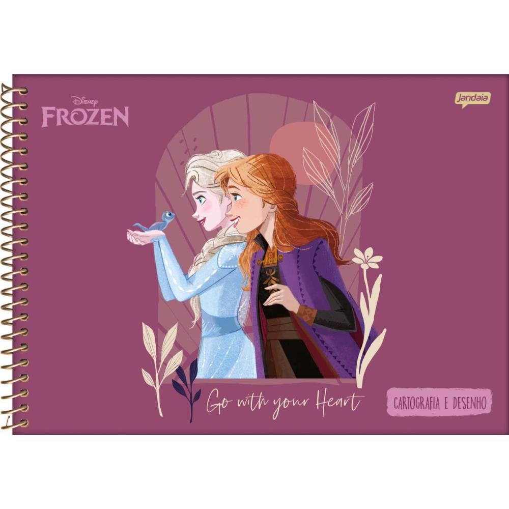 CADERNO DESENHO UNIV CAPA DURA FROZEN 80FLS. JANDAIA UNIDADE