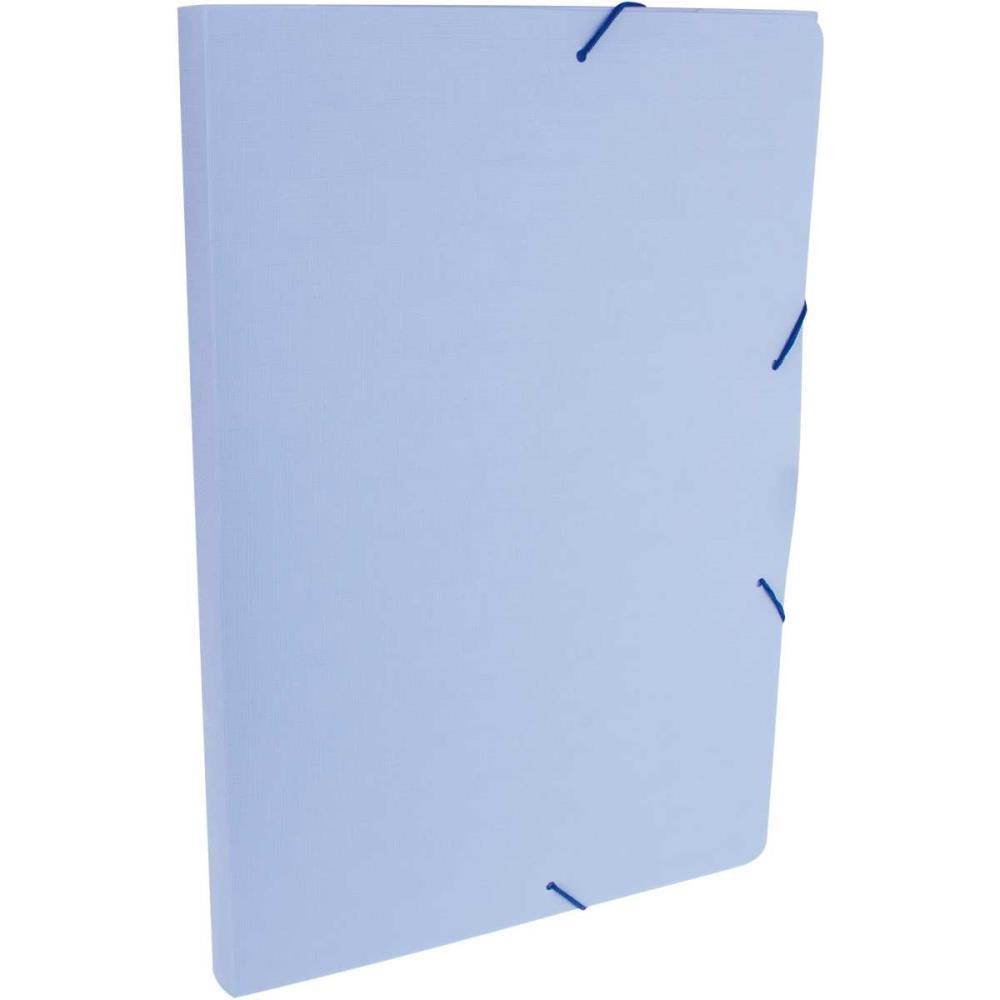 PASTA ABA ELASTICA PLASTICA OFICIO 20MM SERENA AZUL PASTEL DELLO UNIDADE