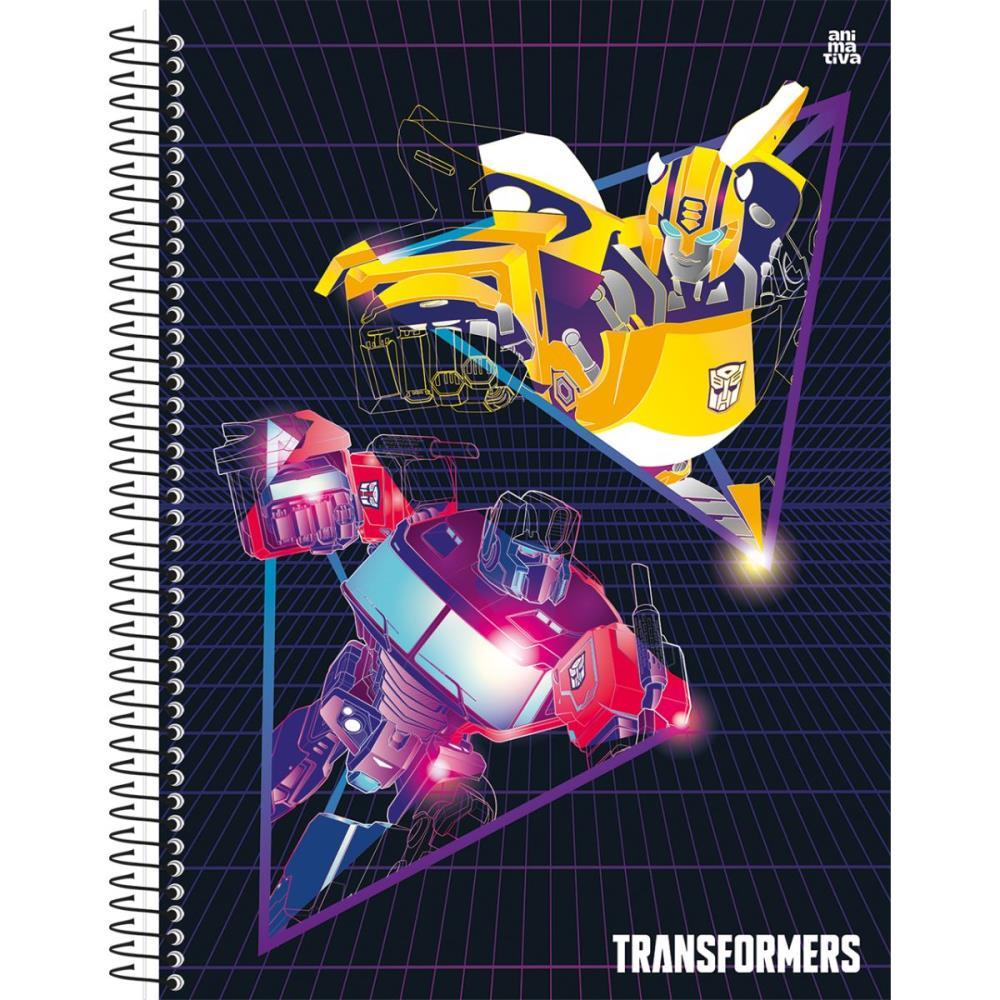 CADERNO 10X1 CAPA DURA TRANSFORMERS 160F SD/ANIMATIVA UNIDADE