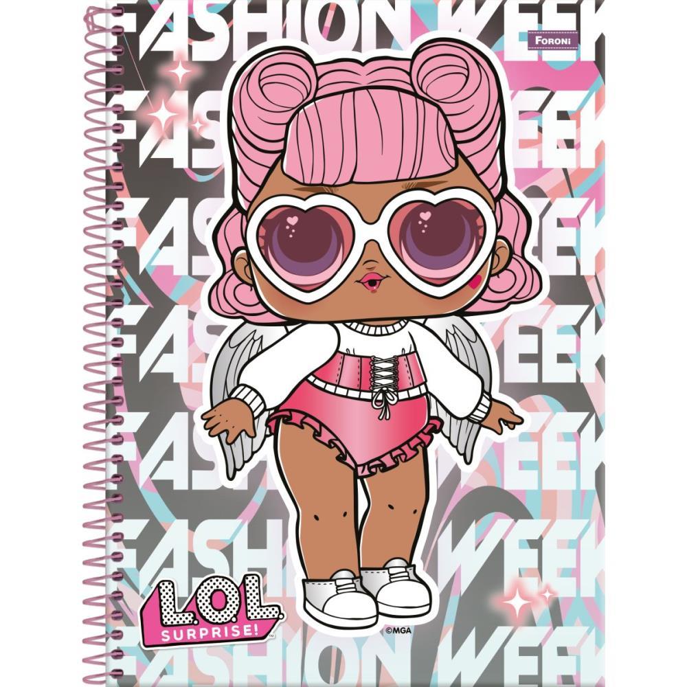 CADERNO 01X1 CAPA DURA LOL 80FLS. FORONI UNIDADE