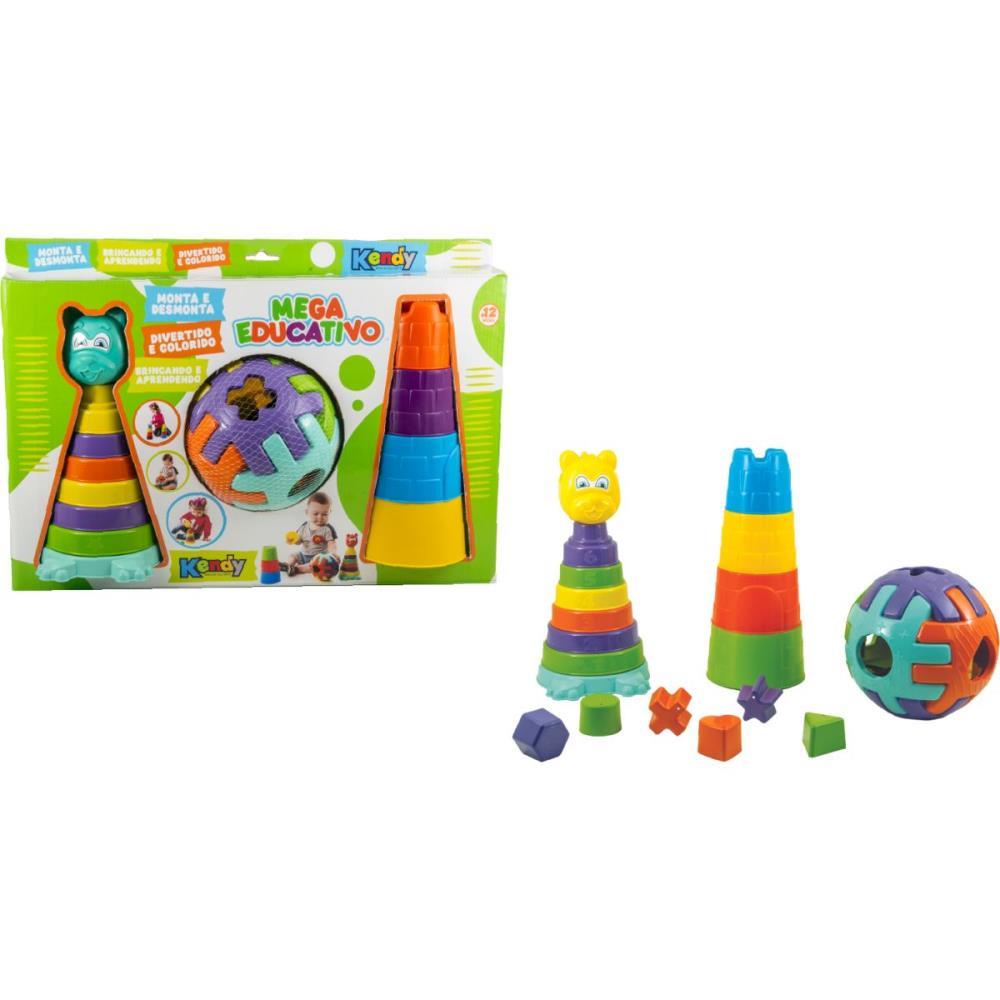 BRINQUEDO EDUCATIVO MEGA KIT EDUCATIVO C/09 PEÇAS KENDY BRINQUEDOS UNIDADE