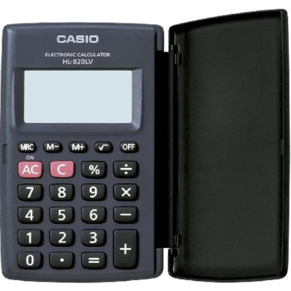 CALCULADORA DE BOLSO 8 DIGITOS C/TAMPA PRETA CASIO UNIDADE