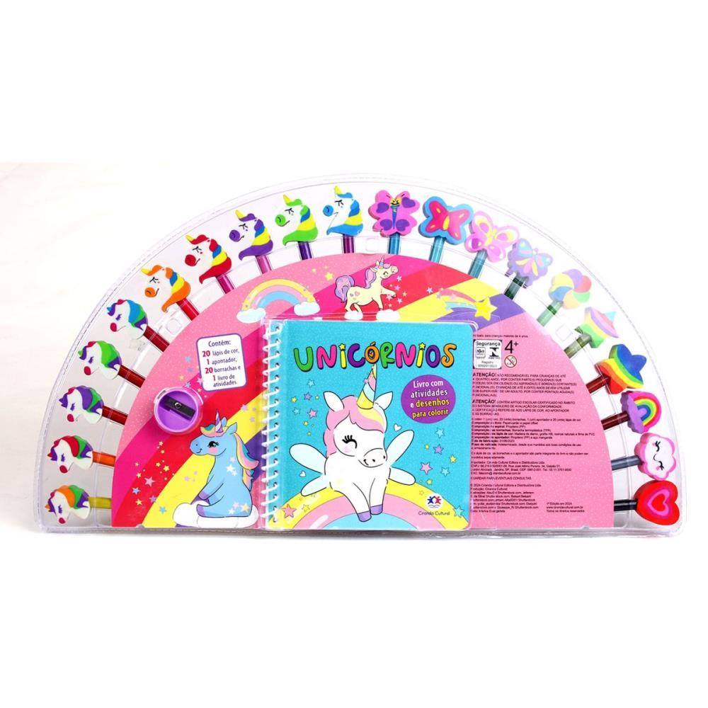 LIVRO BRINQUEDO ILUSTRADO KIT DIVERTIDO UNICORNIOS MAGIC KIDS UNIDADE