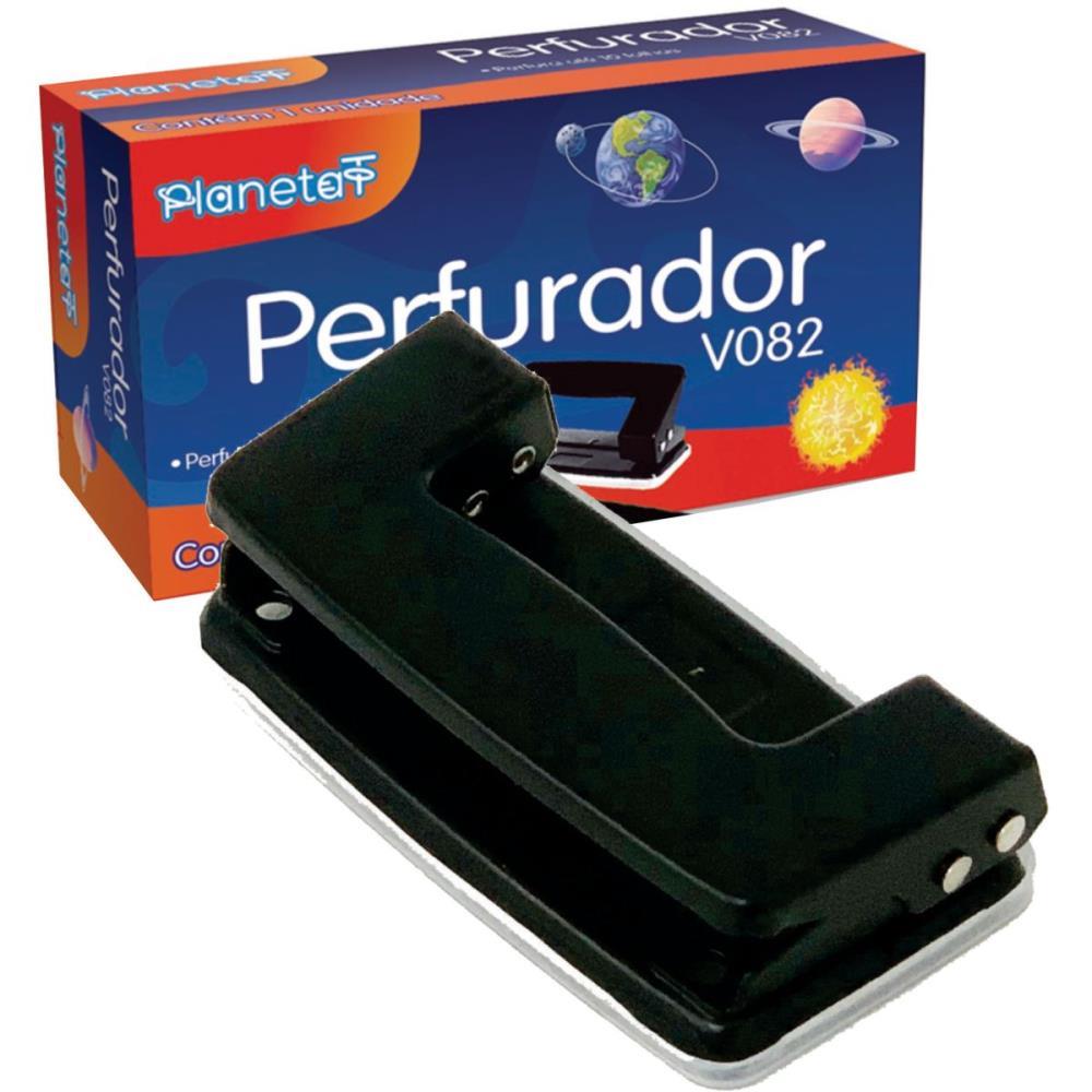 PERFURADOR DE PAPEL PL820 P/10FLS 2 FUROS PRETO V.M.P. UNIDADE