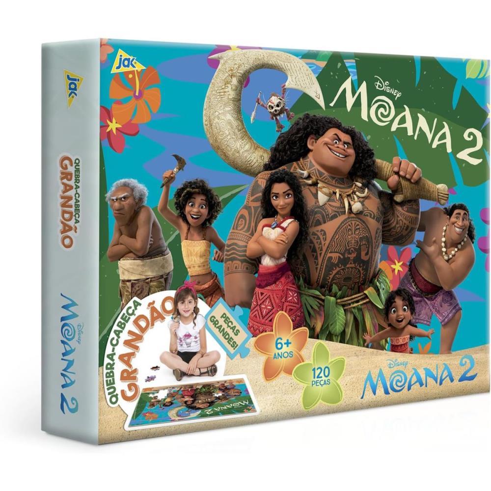 QUEBRA-CABECA CARTONADO MOANA 2 120 PECAS GRANDAO TOYSTER UNIDADE