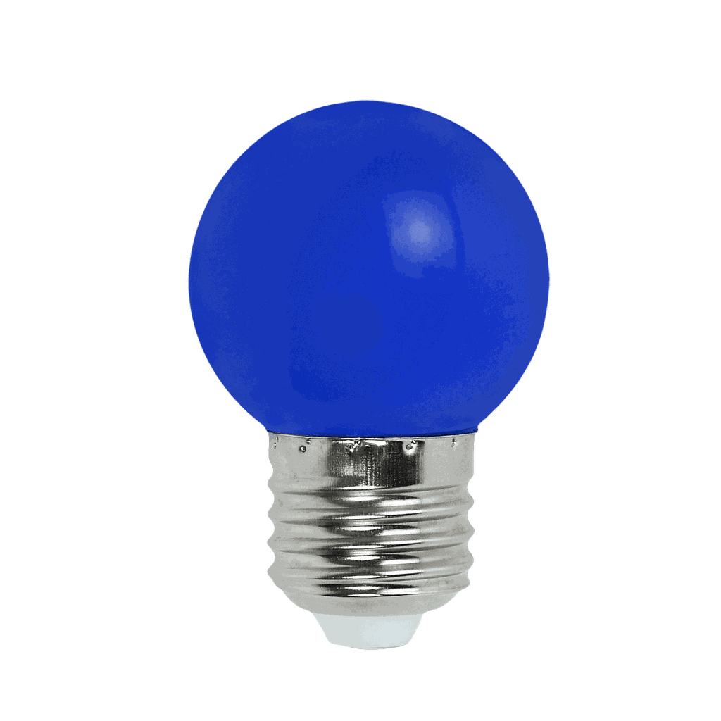 Lâmpada Led Color Bolinha Azul 1-3W E27 Bivolt Kian