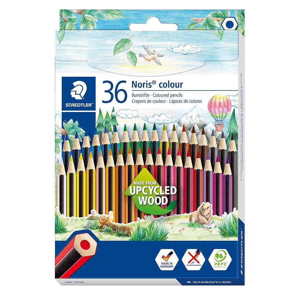 LAPIS DE COR STAEDTLER NORIS CLUB SEXTAVADO COM 36 CORES
