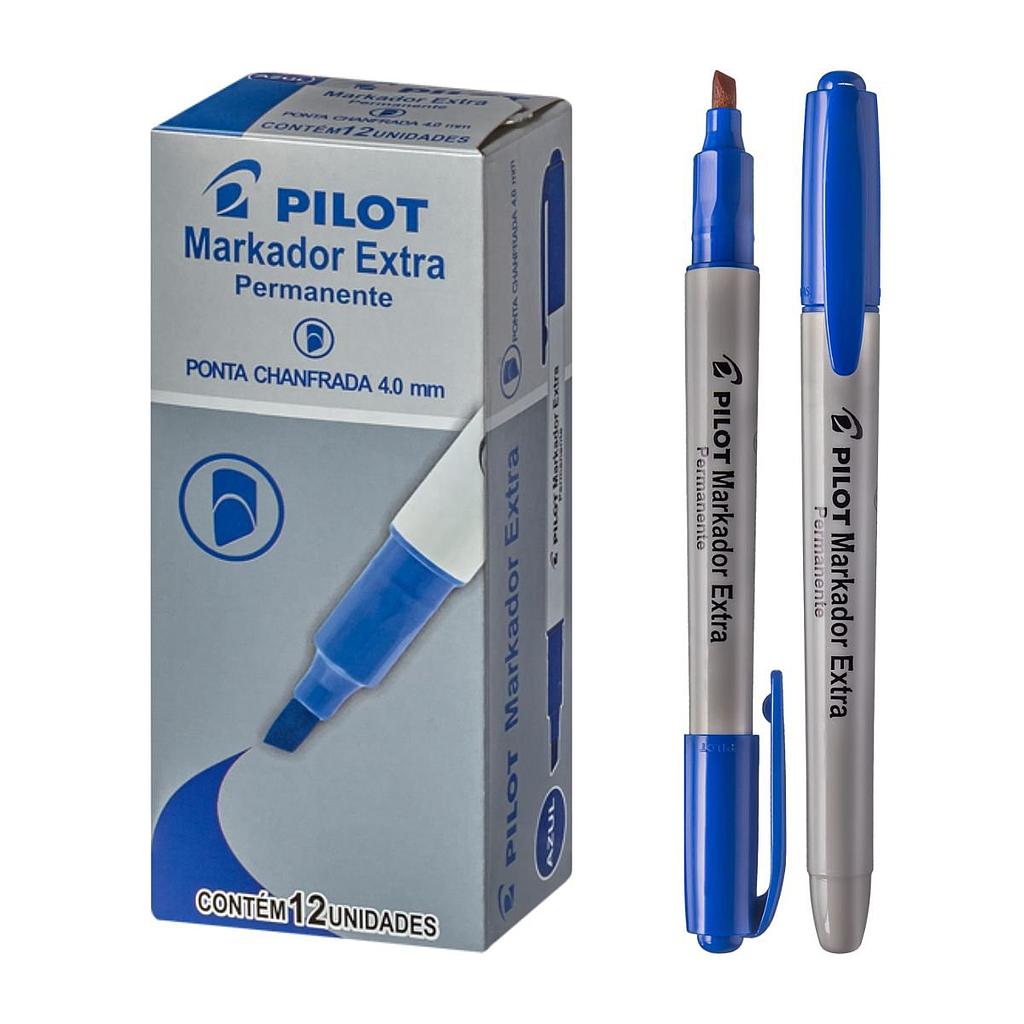 MARCADOR PERMANENTE PILOT 4.0MM P. CHANFRADA AZ C/12
