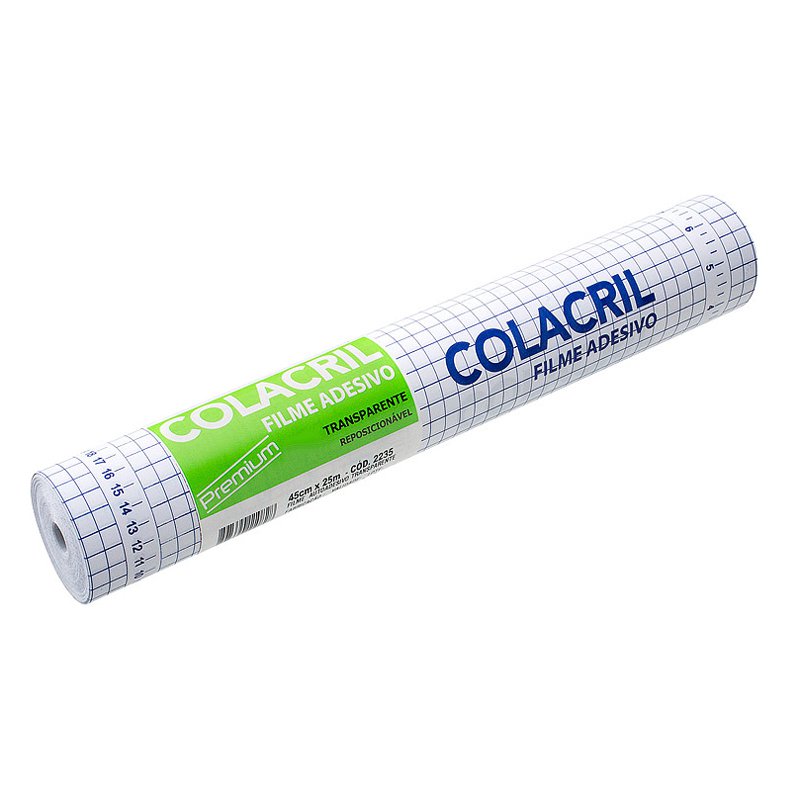 PLASTICO ADESIVO COLACRIL CRISTAL 45CM X 25M 70 MICRAS