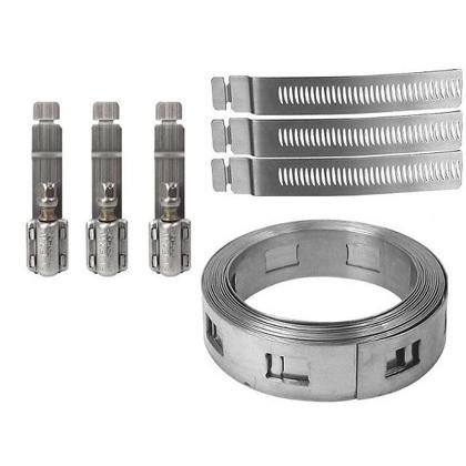 KIT ABRACADEIRA DE ACO INOX SUPRENS 14,5MM KSI