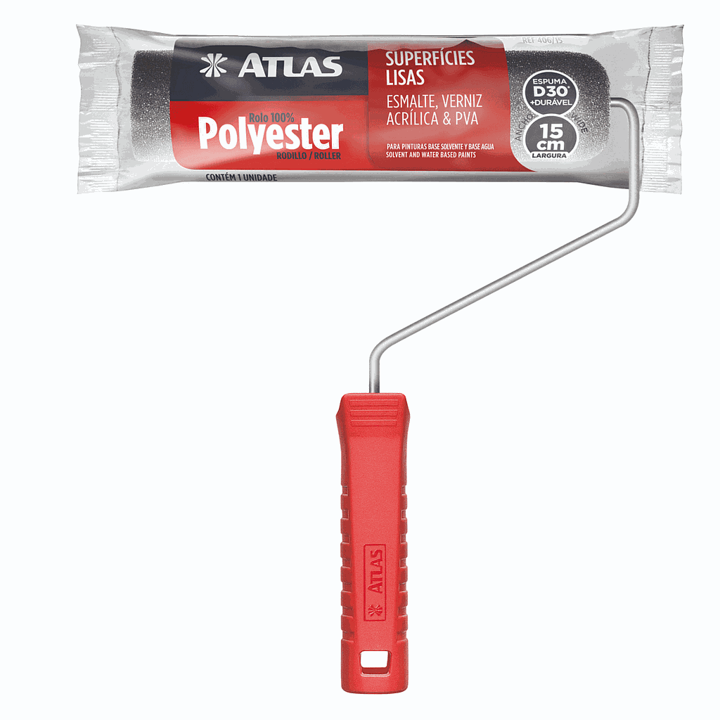ROLO DE POLIESTER CINZA ATLAS 406 15CM