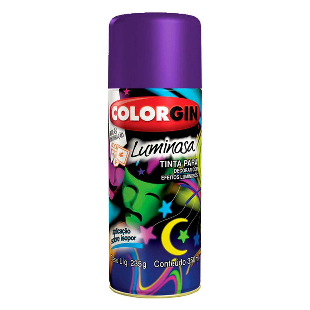 TINTA SPRAY LUMINOSA COLORGIN 380ML VIOLETA - 761