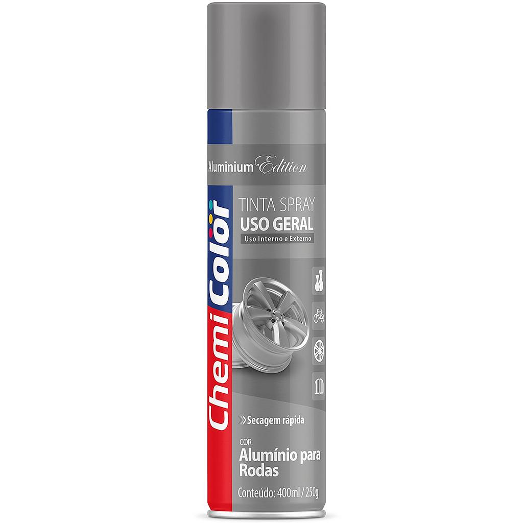 TINTA SPRAY USO GERAL CHEMICOLOR 400ML ALUMINIO PARA RODAS - 190