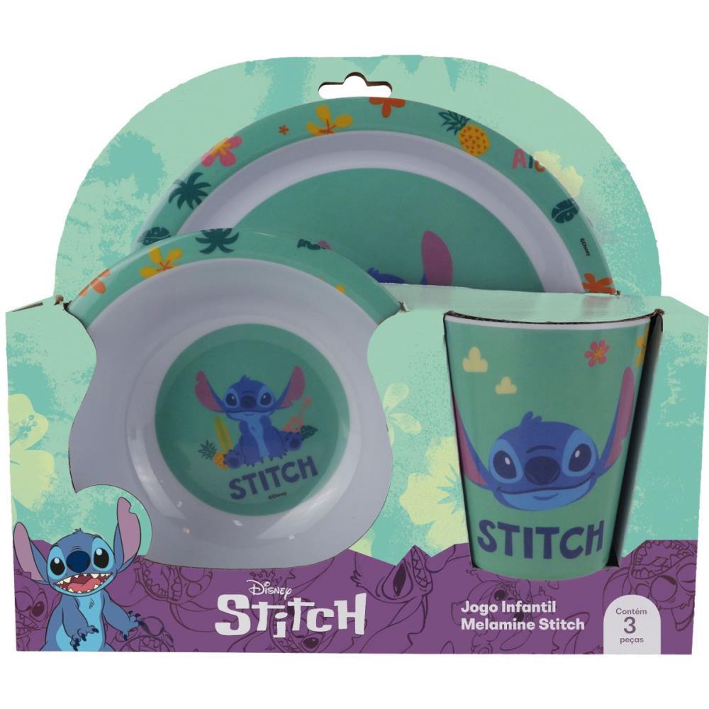 KIT ALIMENTACAO STITCH PRATO+BOWL+COPO YANGZI KIT