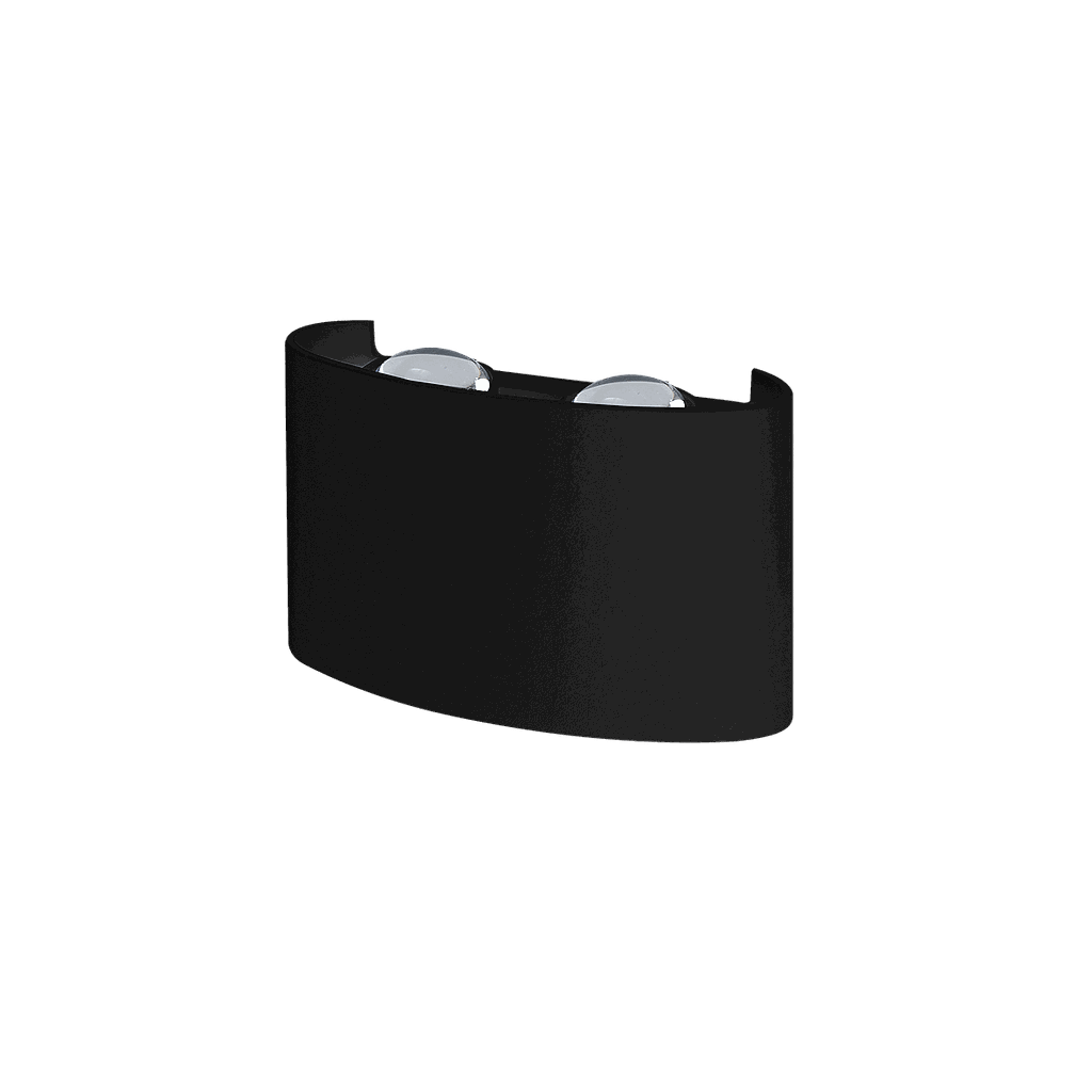 Luminária Led Arandela 4 DOTS Preto 4W 3.000K Branca Quente Kian