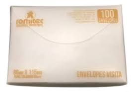 Envelope 80G Visita 115X80 Linho Branco 5452 Romitec Cx 100 Un