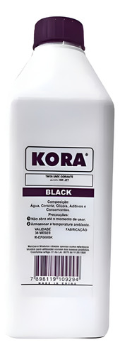 Refil de Tinta Corante Kora Hp Vivera Universal Preta 1L