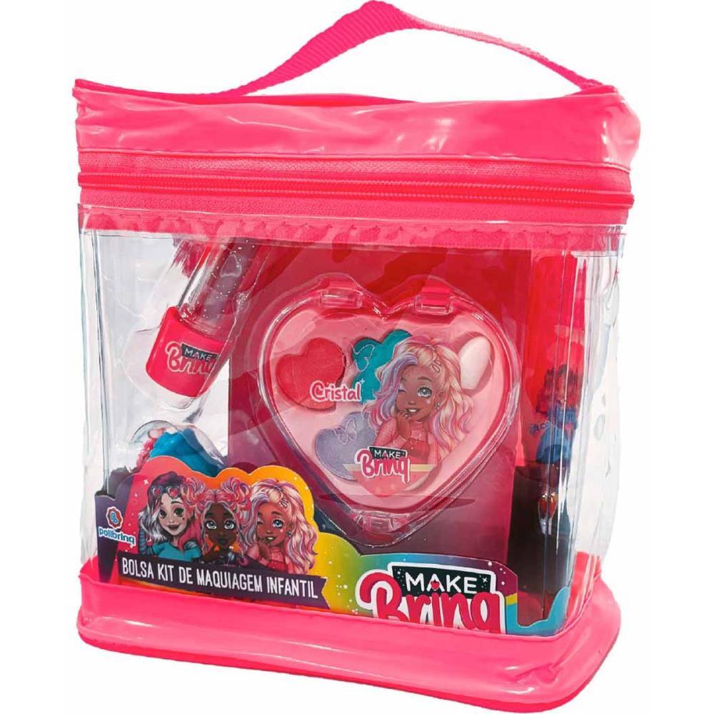 MAQUIAGEM E BELEZA INFANTIL MAKE BRINQ NECESSAIRE C/7PCS POLIBRINQ KIT