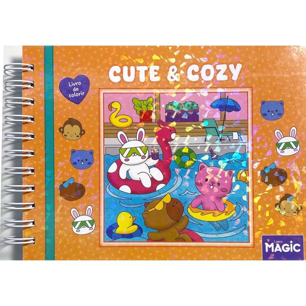 LIVRO DE COLORIR CUTE E COZY 96P ESP C.D. 180G MAGIC KIDS UNIDADE