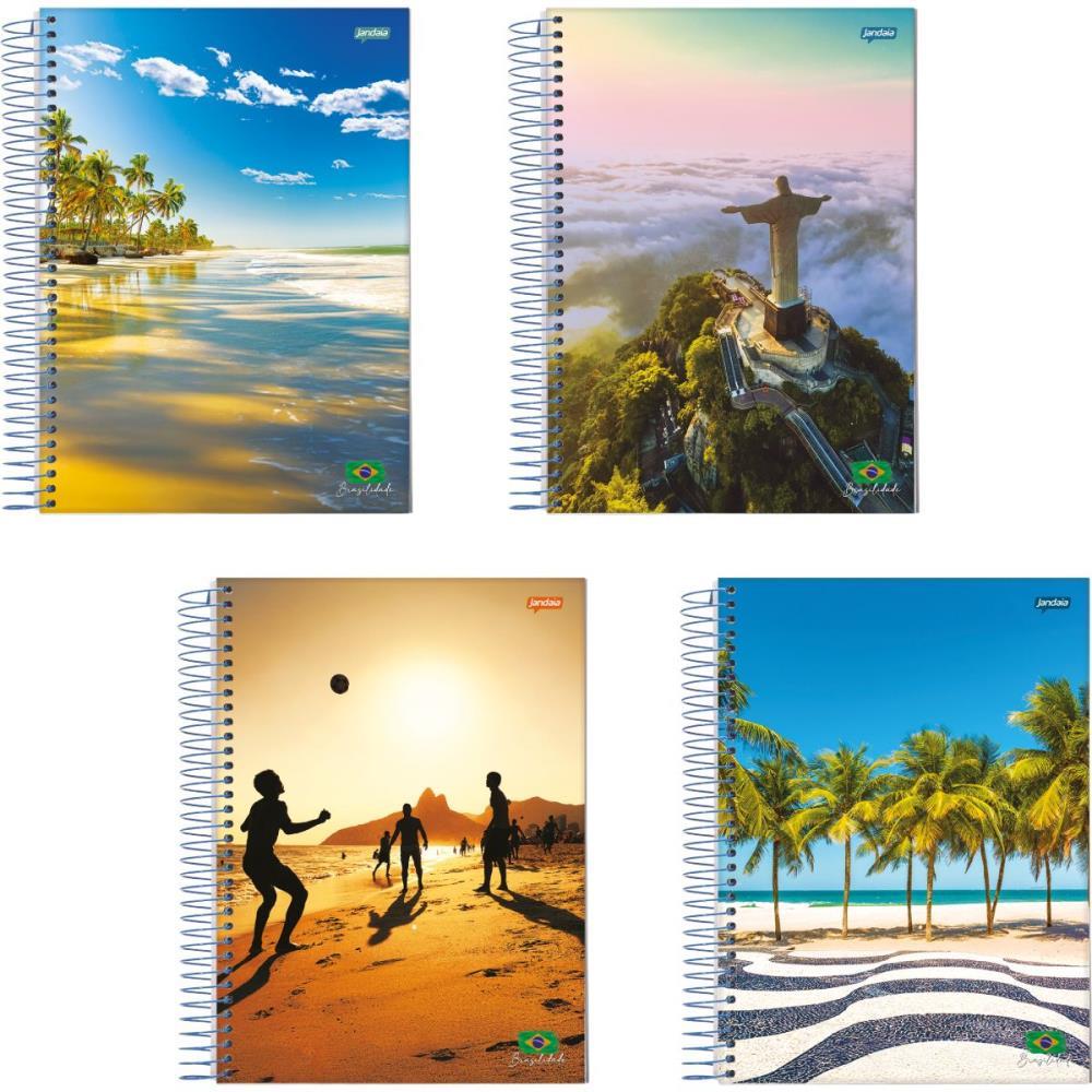 CADERNO 01X1 FLEXIVEL BRASILIDADE 96FLS. JANDAIA PCT.C/10