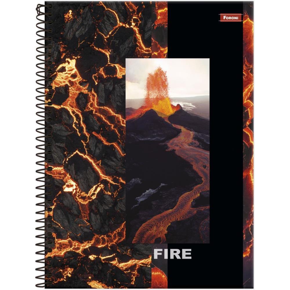 CADERNO 10X1 CAPA DURA 4 ELEMENTOS MAIS 200FLS FORONI PCT.C/04