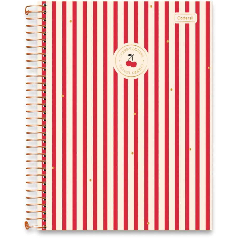 CADERNO 10X1 CAPA DURA CHERRY LOVERS 160FLS CADERSIL PCT.C/04