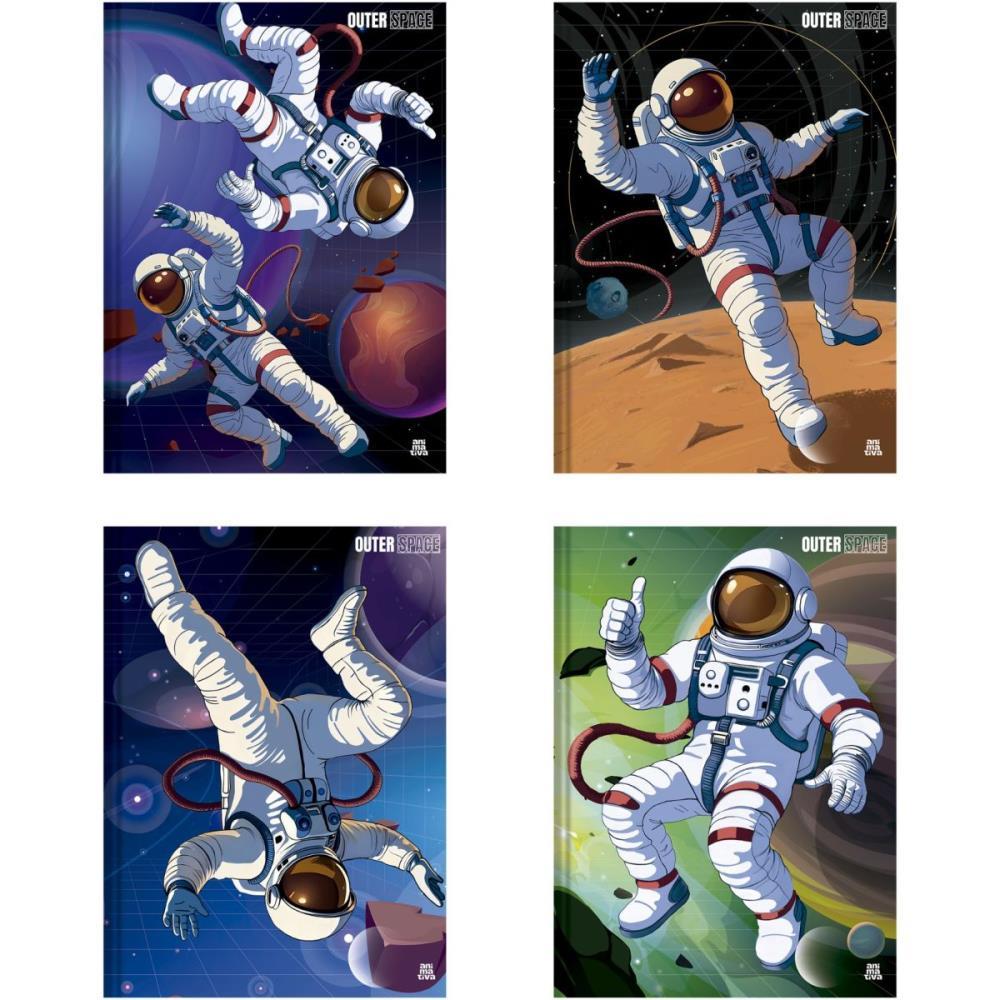 CADERNO BROCHURAO CAPA DURA OUTER SPACE 80F ANIMATIVA PCT.C/05