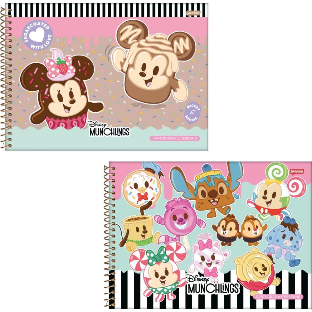 CADERNO DESENHO UNIV CAPA DURA DISNEY MUNCHILLINGS 80FLS JANDAIA PCT.C/04
