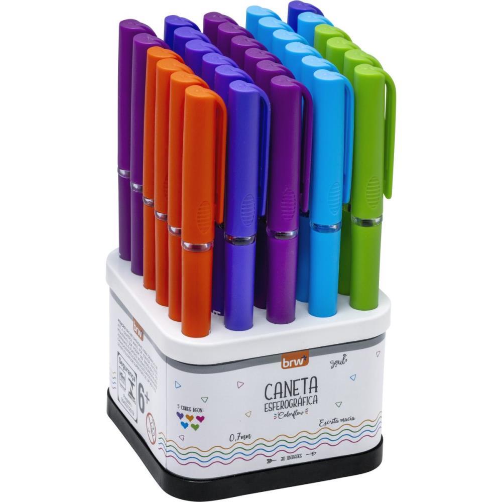 CANETA ESFEROGRAFICA COLORFLOW 0,7MM (S) BRW DP.C/30