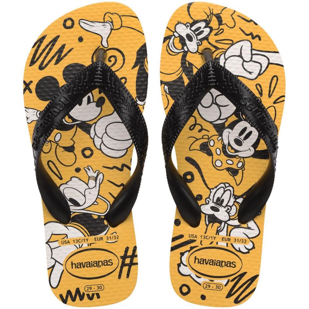 CHINELO HAVAIANAS INFANTIL KIDS DISNEY 27/8 AMARELO HAVAIANAS PAR