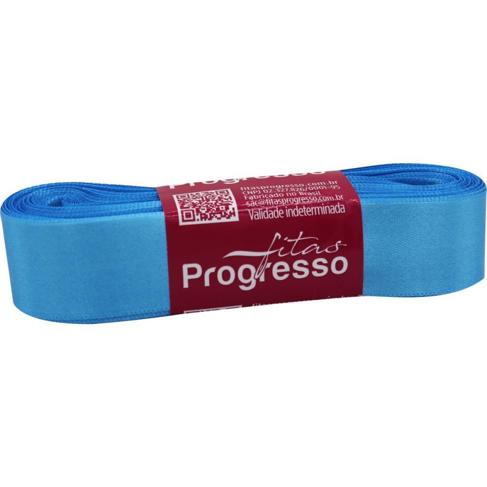 FITA DE CETIM 22MM 10M. AZUL MEDIO 1390 FITAS PROGRESSO UNIDADE