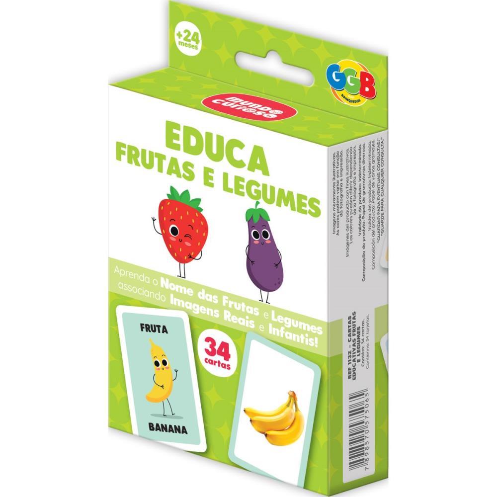 JOGO DE CARTAS EDUCA FRUTAS E LEGUMES 34CART. GGB PLAST UNIDADE