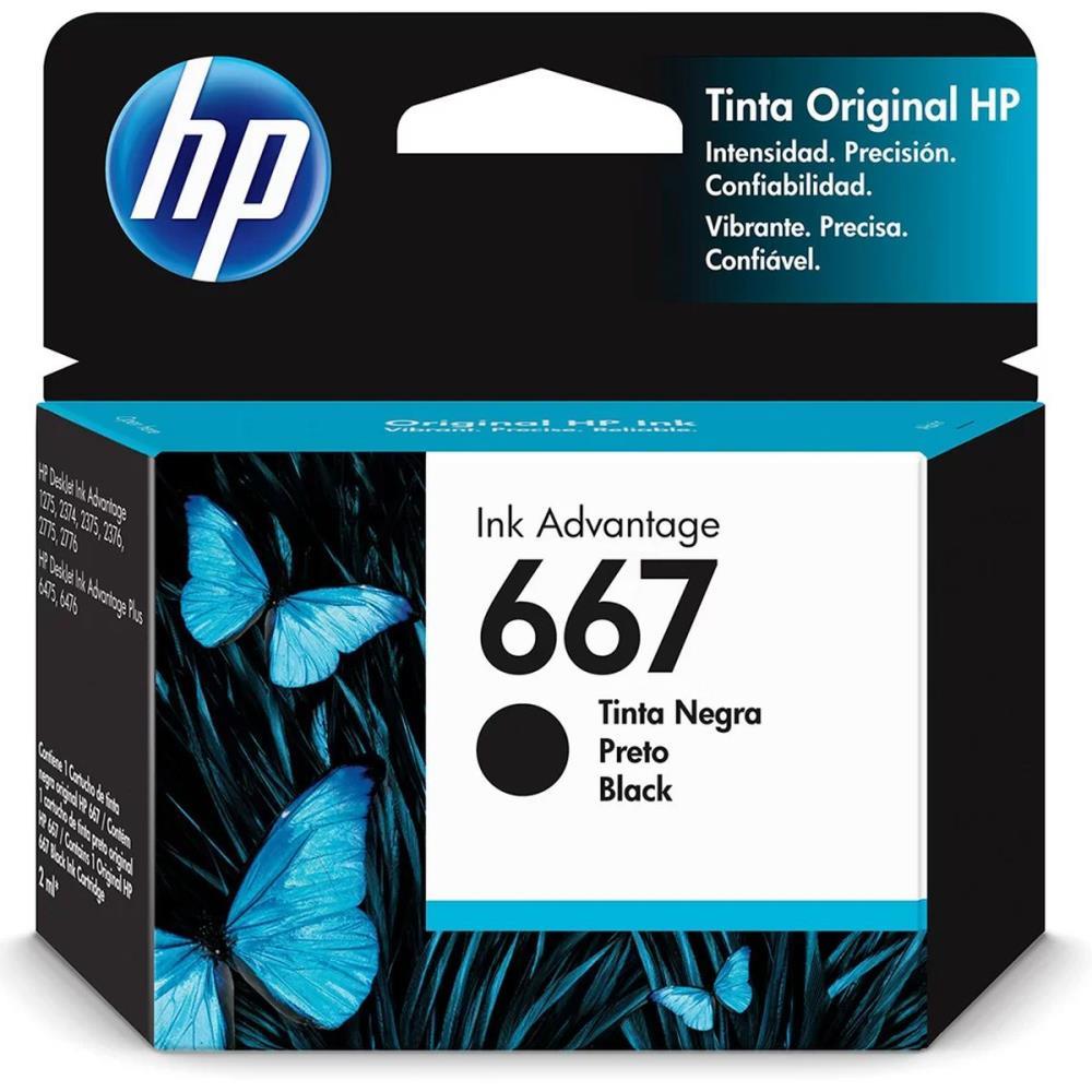 CARTUCHO HP 667 PRETO 3YM79AB 2ML