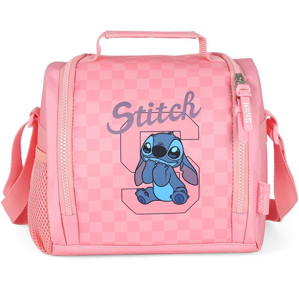 LANCHEIRA TERMICA STITCH MAO/OMBRO ROSA LUXCEL UNIDADE