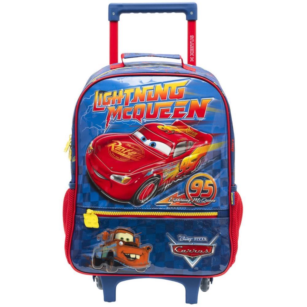 MOCHILA INFANTIL COM RODINHA CARROS X XERYUS UNIDADE